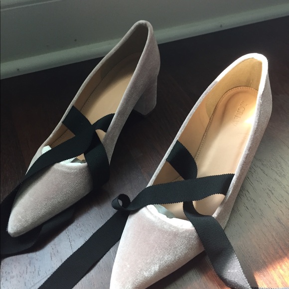 ***SOLD OUT***J. Crew Avery Velvet Bow Heels - Picture 7 of 8